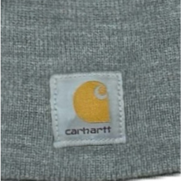 Carhartt Men's Knit Hat One-Size Warm Beanie Light Gray Skull Cap - Picture 3 of 5